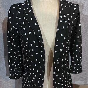 Maurices Black White Polka Dot Jacket